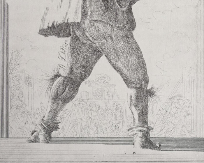 Il Dottore Pecsenke Commedia Dell'Arte etching akwaforta